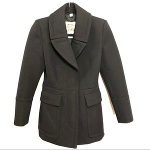 Burberry + Black Virgin Wool Peacoat
